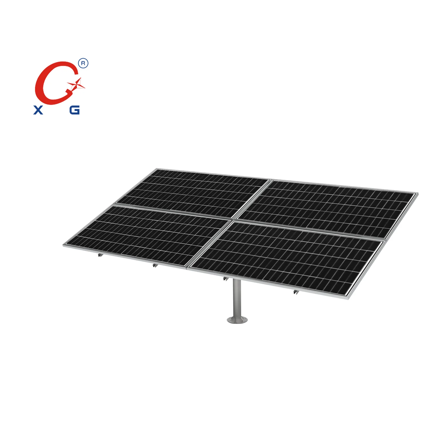 Dual Axis On-Grid Photovoltaic Tracking System 2.5kW Wireless Tracker Sun Power Clean Energy BIPV Solar Power Generation T4.5