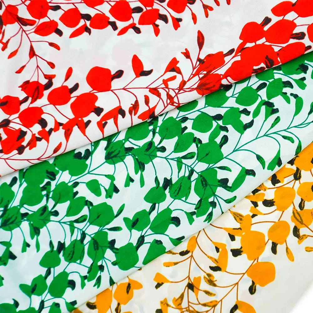 100% Polyester Silk Crepe De Chine Custom Print Fabric Spandex Recycle Twill Cotton Satin Rayon/Polyester  Fabric