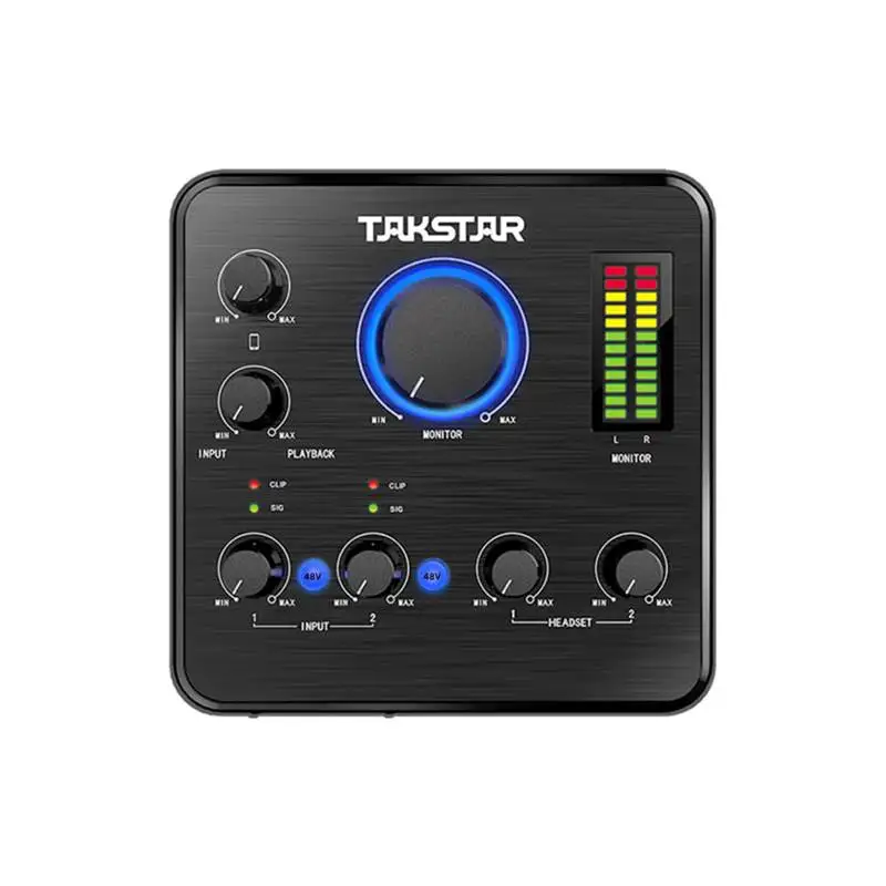 Takstar MX630 OTG запись Usb аудио интерфейс Подкаст микрофон микшер профессиональная звуковая карта 2 в 2 для прямой трансляции