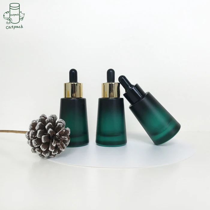 Custom Made Special Rotate The Dropper Essence Oil Face Oil Glass Bottles Conical Glass Bottle Made In China