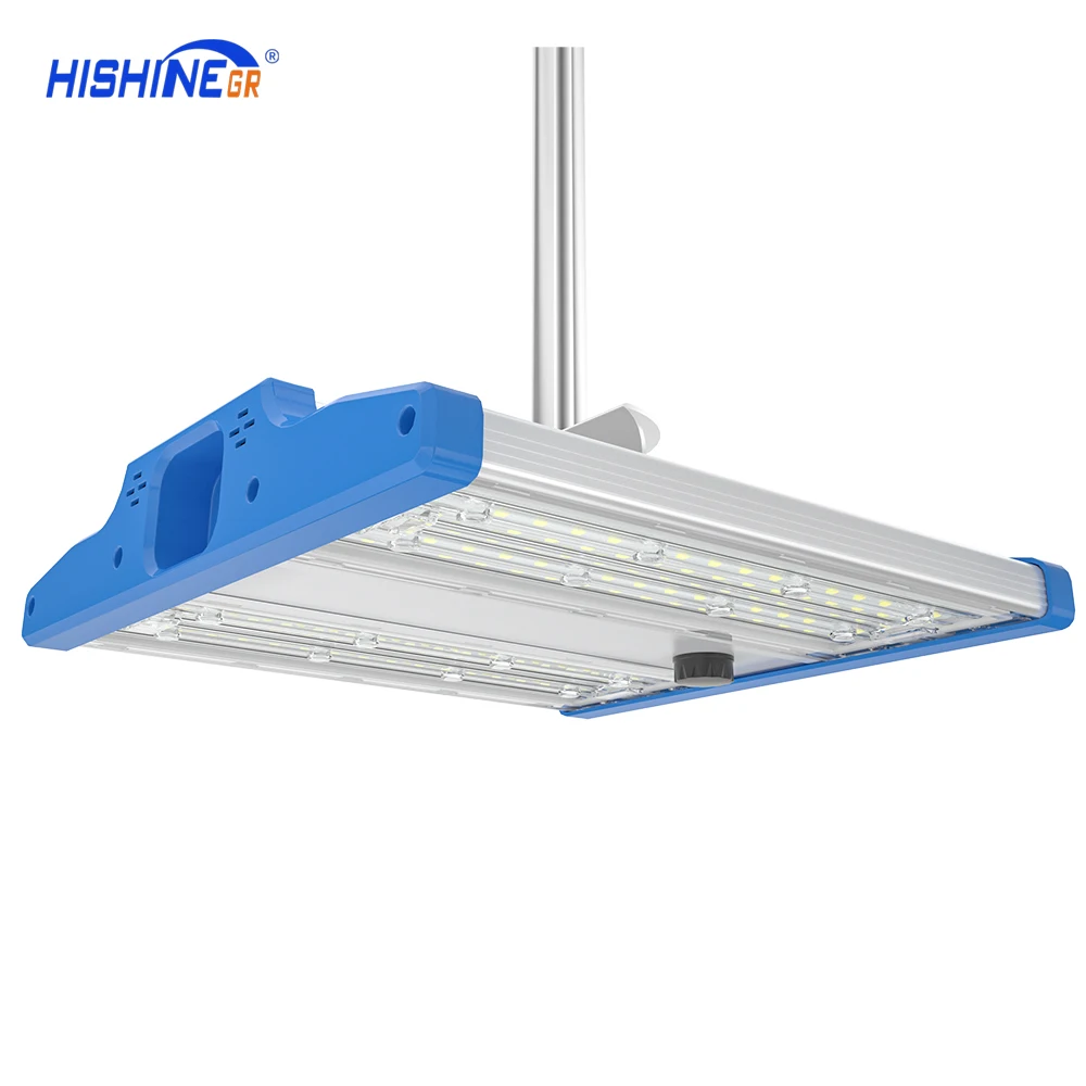 HiShine 150W 200W 300W LED Workshop Lights Linkable Hanging 6000K Garage Dimmable Industrial Warehouse Linear Led High Bay Light
