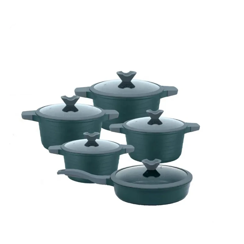 Customizable 1-10pcs Cook pots and pans cookware sets with Glass Lid Stainless Steel Cooking Pot Set