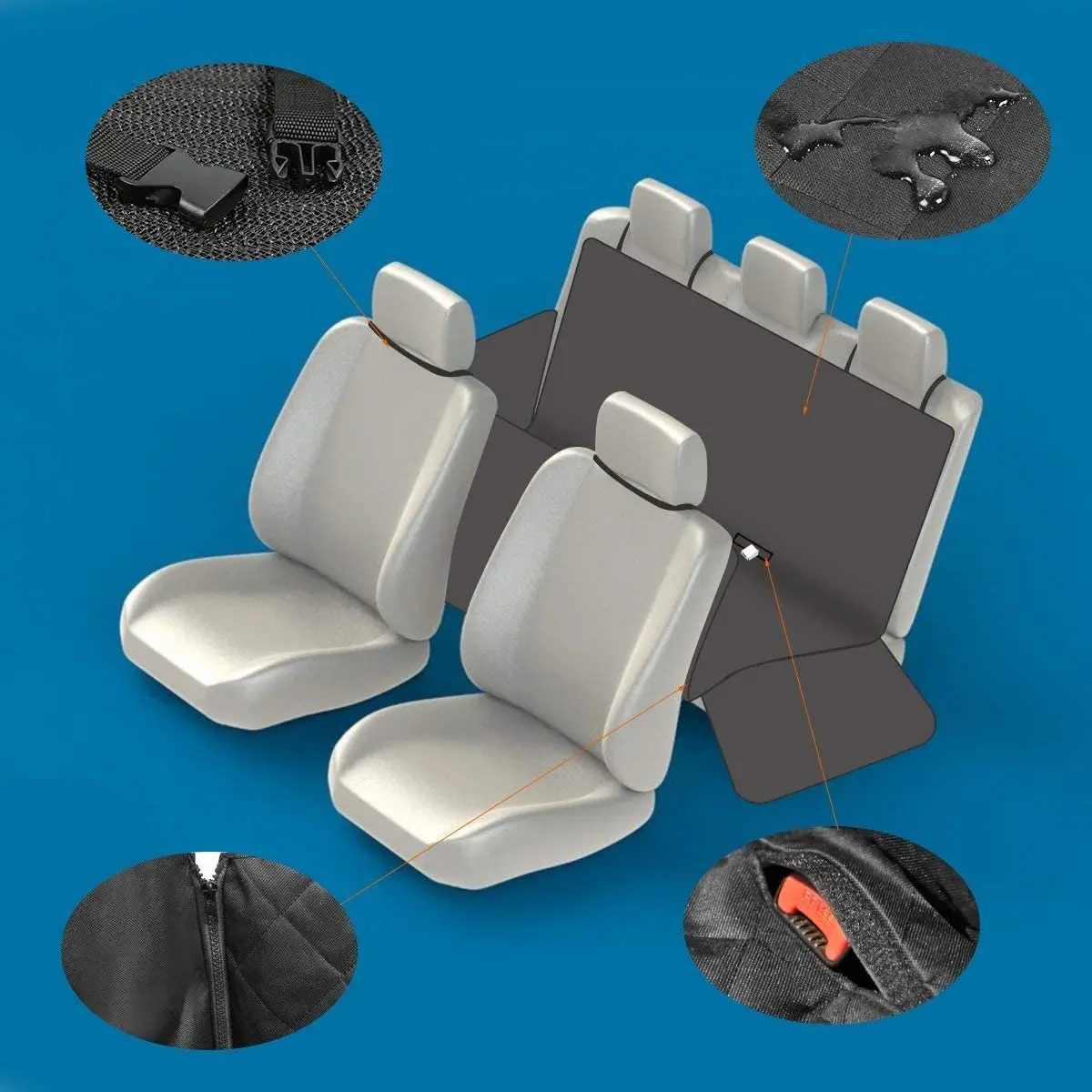 Dog Blanket for Car Rear Seat Car Seat Cover Back Seat Cover Pet Travel & Outdoors for Dogs
