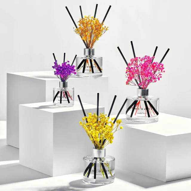 
Reed Diffuser with Preserved Flower, cocodor, Pure cotton Reed Diffuser, Fragrance, 6.7oz 