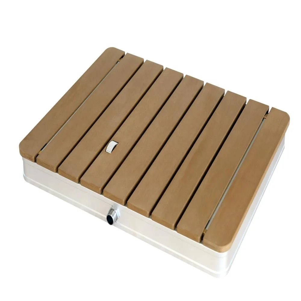 Modern Outdoor furniture garden square base wood outdoor shower