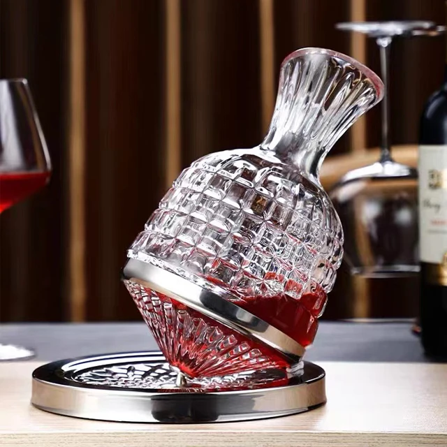 Manufacturer Wholesale Luxury Rotary Wine Champagne Whisky Dispenser Portable Wine Dispenser Decanter