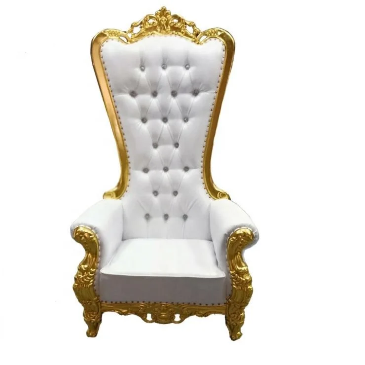 luxury royal cheap king throne chair gold wedding sofa chair for bride and groom