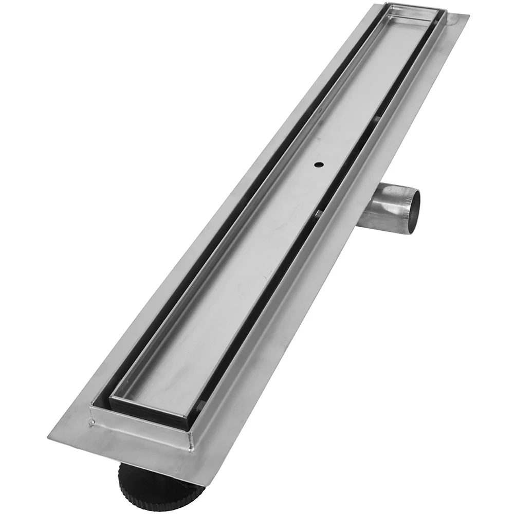 SUS 304 stainless steel linear shower drain with tile insert cover grating invisible shower floor drain