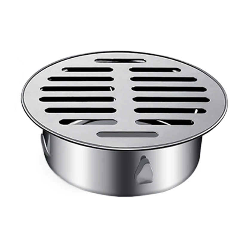 Factory direct sales High Quality 304 Stainless Steel Round insert type  floor drain Balcony, yard  anti odor and anti block