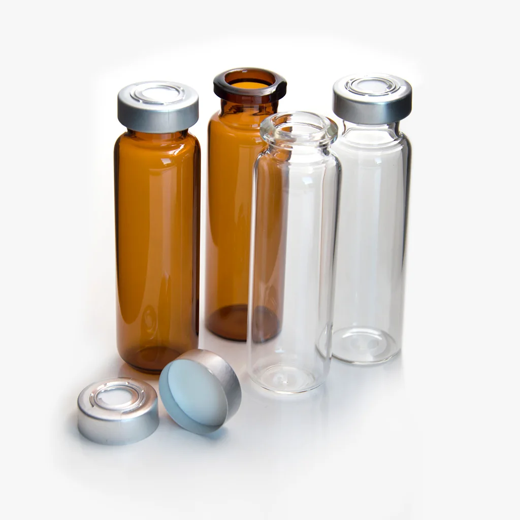 Chromatography Crimp Headspace vial high quality 20mm aluminium cap and Butyl Rubber stopper GC vial
