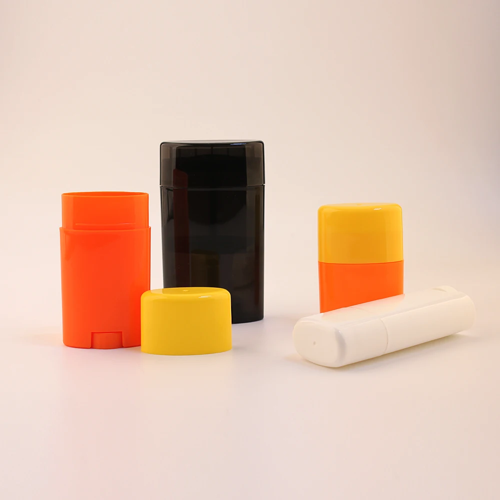 Oval Shape PP Material Twist Up 15ml/40ml/50ml/75ml deodorant stick container for Personal and Skin Care