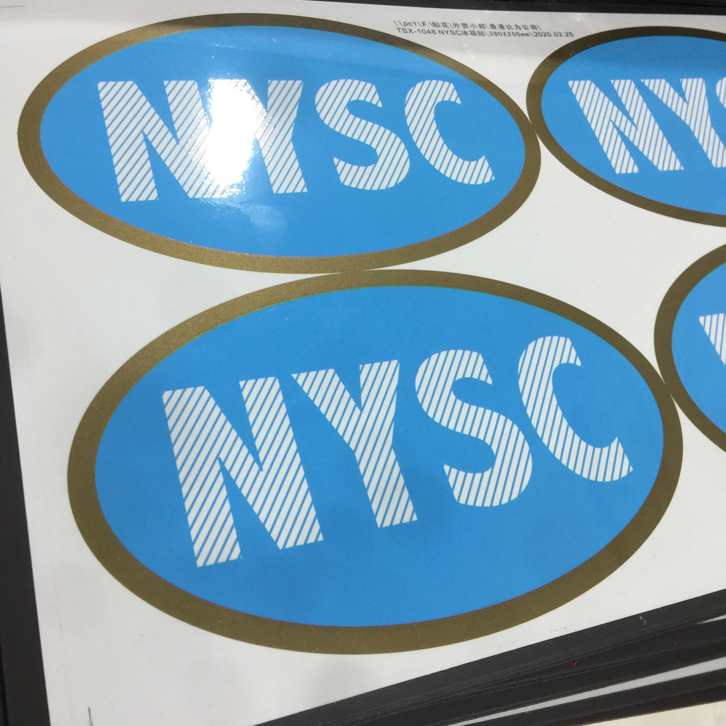 
oval shape Waterproof custom cut printed vinyl sticker with 1MM thickness magnet back outdoor 