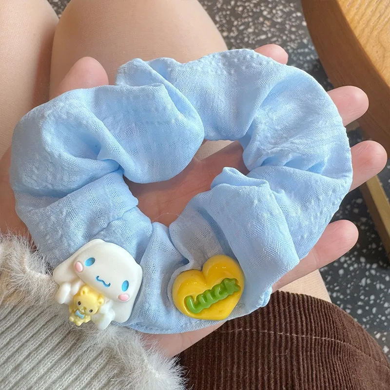 2024 New Arrivals Glitter  Hair Ties Korean Style Sweet Elastic Hair Band Ponytail Ball Girl Scrunchies