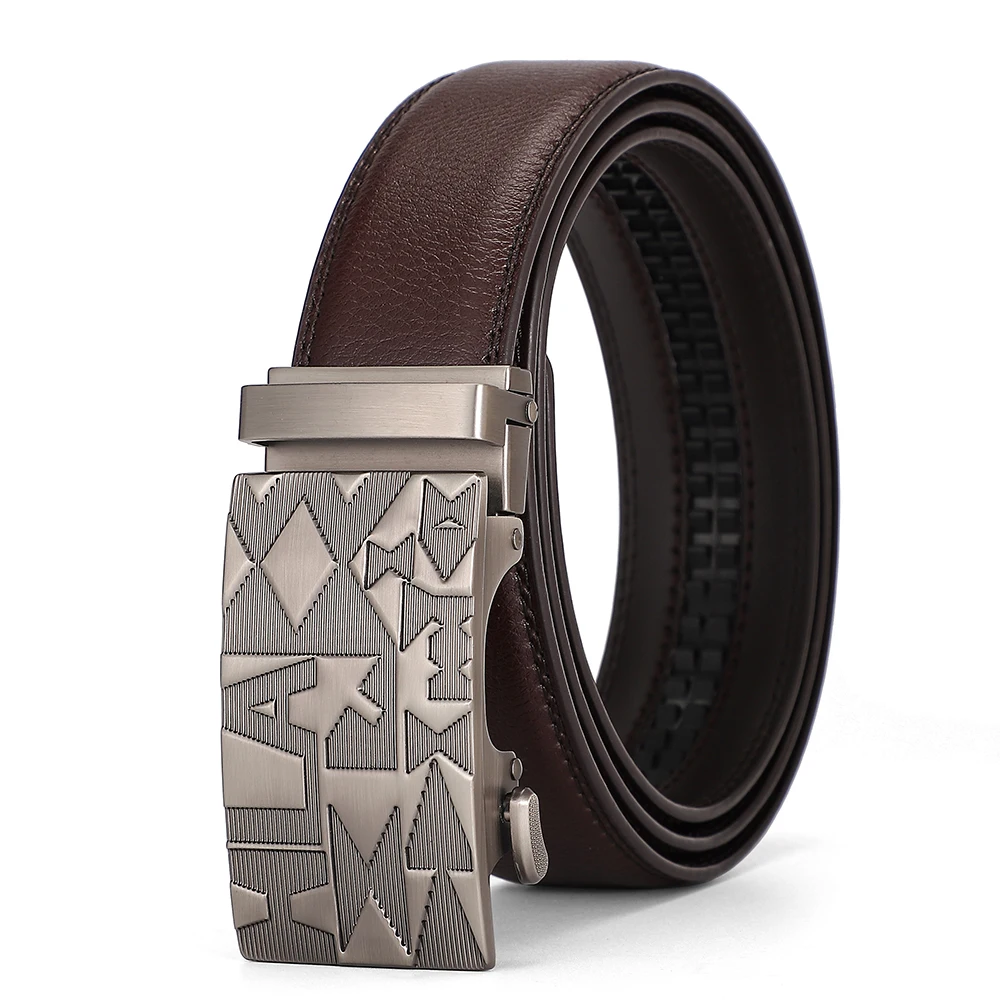 Wholesale Multifunctional Automatic Buckle Belt Leather Fashion Belt Design Cowhide Genuine Leather Belt For Men