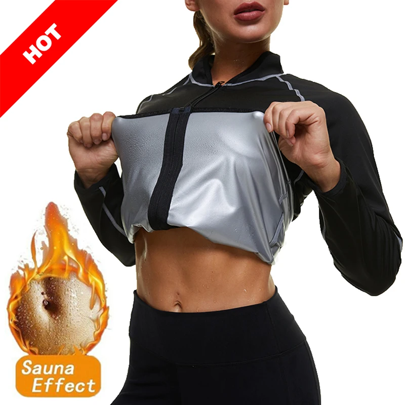 Neoprene long sleeve sauna suit sauna sweat Lady Weight Loss  Workout Sauna Slimming Suit For Women
