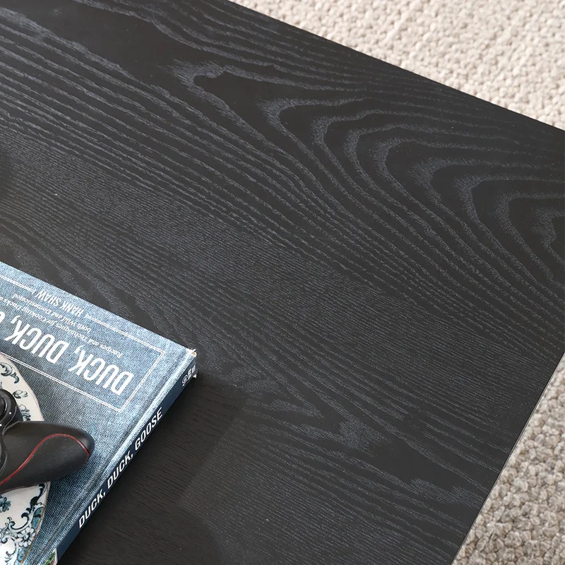 Nordic Retro Styled Solid Wood Living Room Coffee Table Vintage Natural Wooden Round Rustic Black Coffee Table