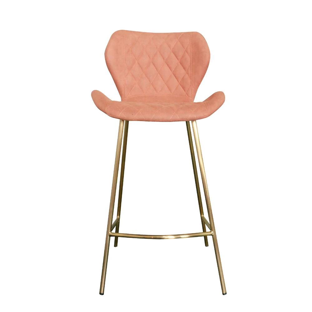 Partner Bar Furniture Modern Design Gold Painted Metal Legs Bar Chairs