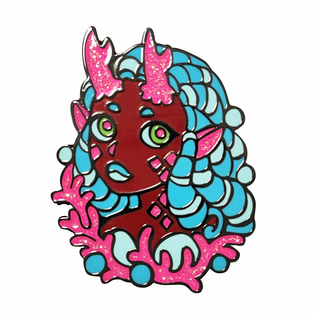 Personality Cute Gold Anime TV Movie Character Lapel Logo Custom Stain Glass Metal Pin Enamel Badges