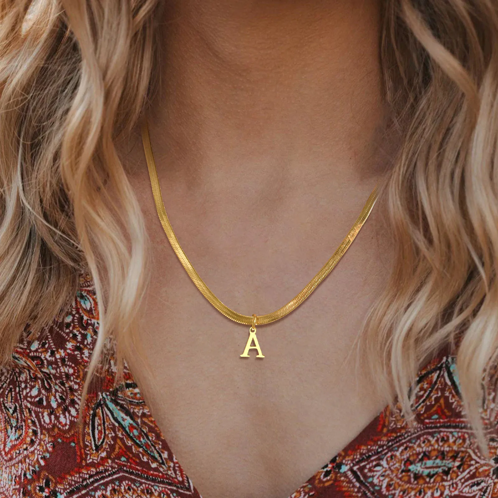 2024 New Arrival 18k IP Gold Non Tarnish 316L Stainless Steel A-Z 26 Letters Pendant Necklace Jewelry For Women