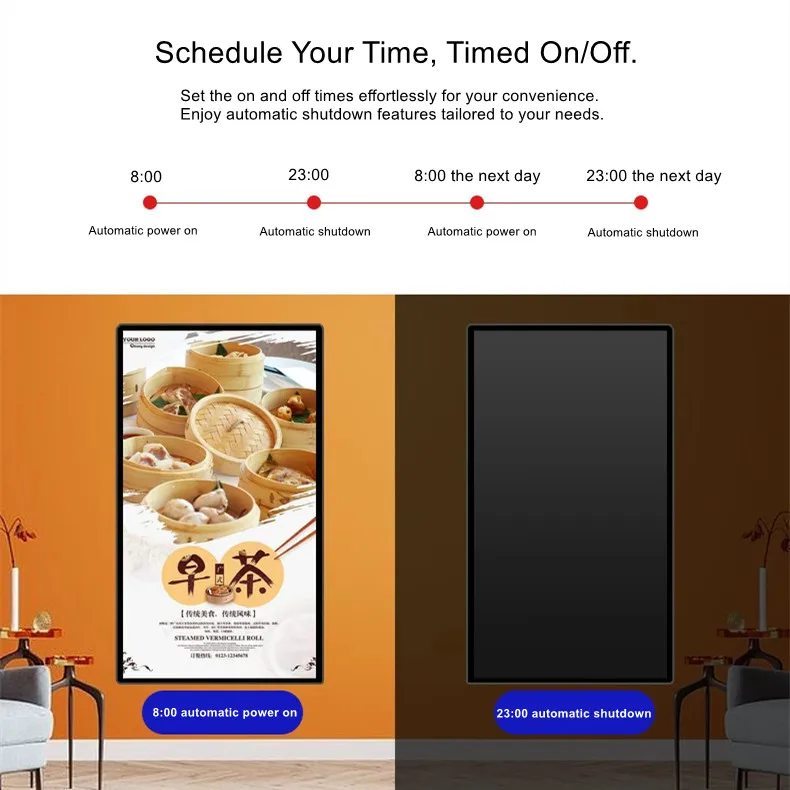 Internet advertising 27 32 43 49 inch lcd advertising display monitor vertical advertising machine