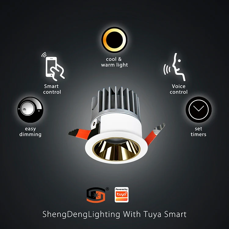Новый дизайн светодиодный модуль Downlight черный Tuya затемняемый глубокий отель Waterpoof Ip65 вниз свет