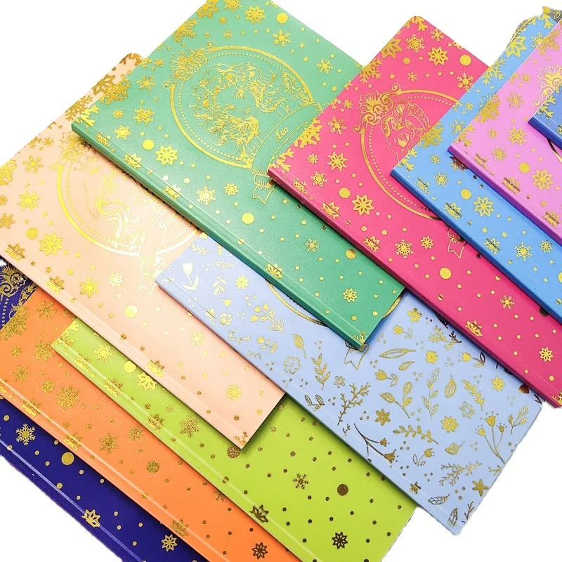 Wholesale Bulk Stationary Notebook A5 For Students Holi Constellation Gold Foil Logo Customized notebook Star Sign Diary