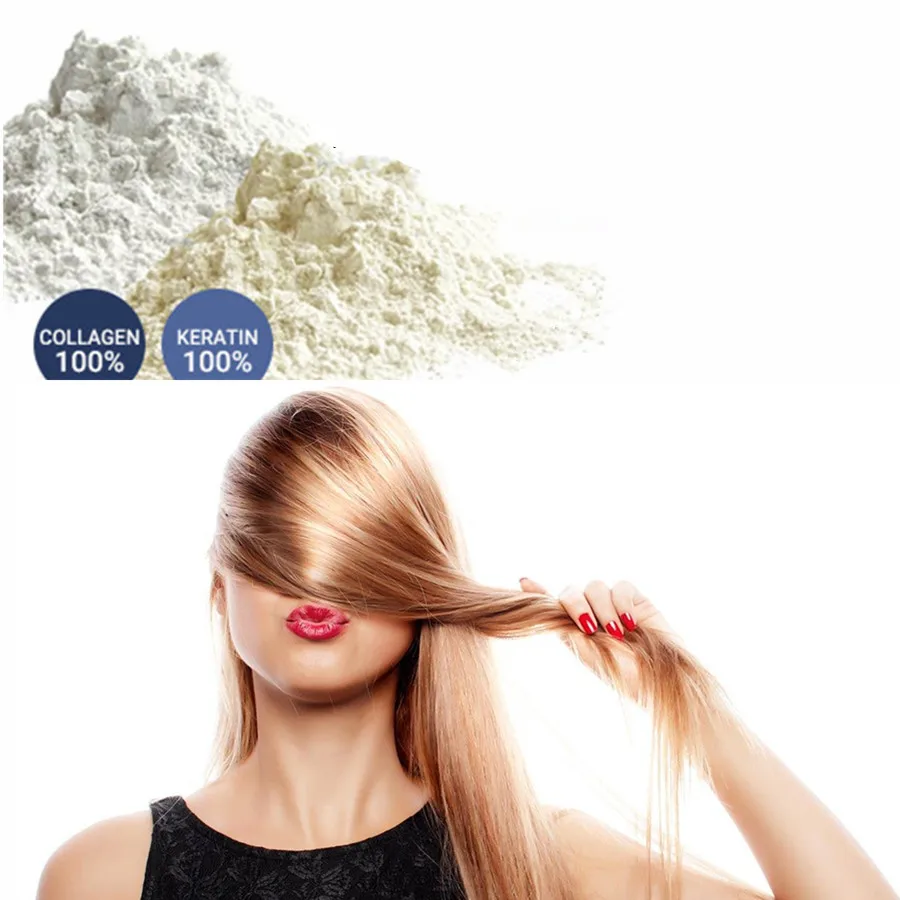 Sowsmile 100% Keratin and 100% collagen natural hair Scalp care vitamins treatment perfect mix powder BCCA for fill up