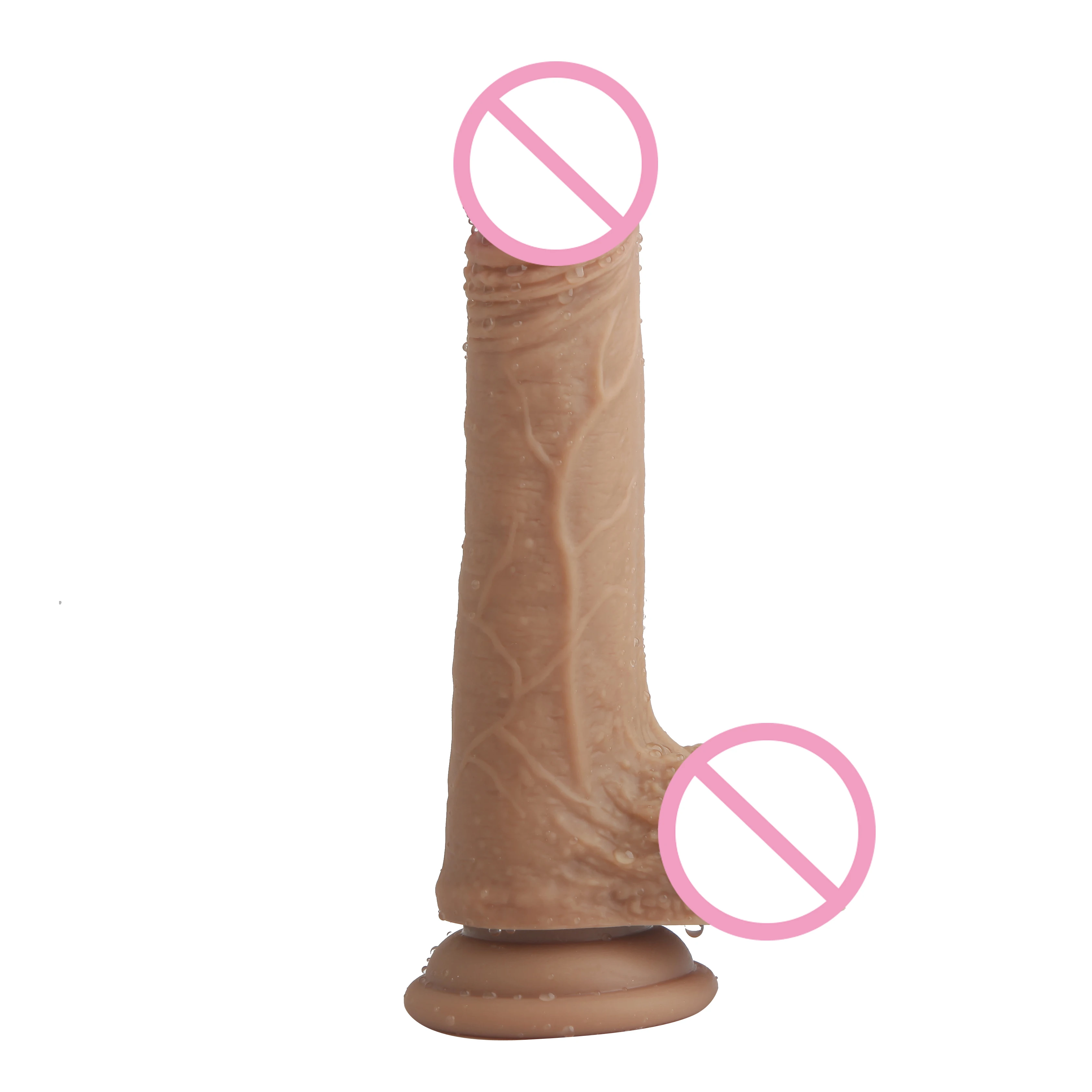 Silicone Waterproof Adult Game Sex Toy Plastic Realistic Penis Big Dildo for Women Thrusting Dildos