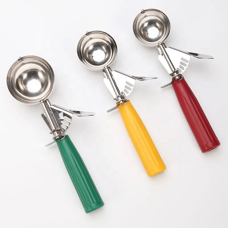 
Cookie Scoop Set, 3 PCS Ice Cream Scoop set Trigger Include Large Medium Small Size Cookie Scoop, Polishing Set 