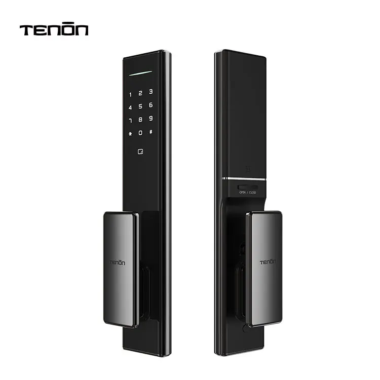 Система умного дома, полностью автоматическая система дверного замка, Электрический БЕСКЛЮЧЕВОЙ цифровой комбинированный дверной замок со сканером отпечатков пальцев