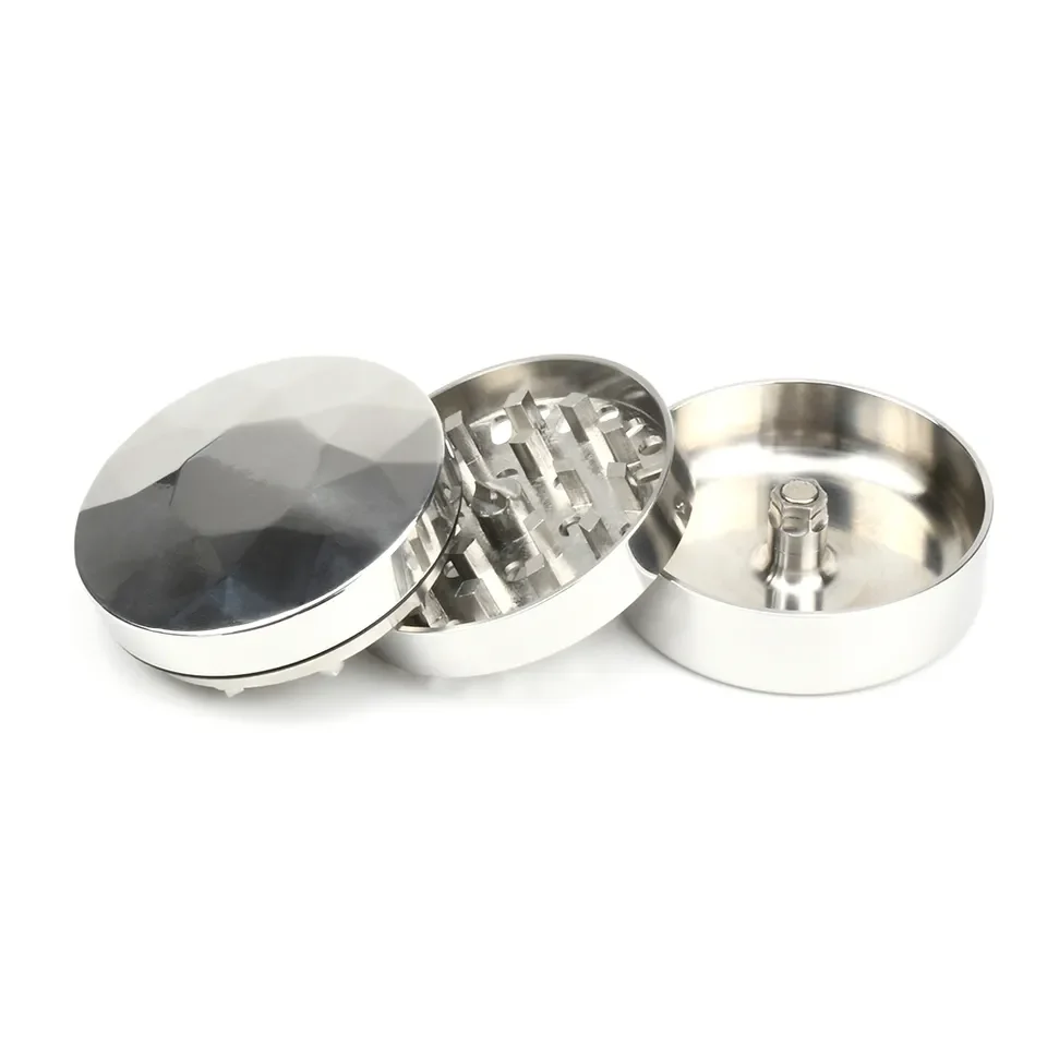 New Premium Tobacco 3 Layer Manual Smoking Sublimation Hand Crusher Stainless Steel 60mm Brilliant Cut Grinder
