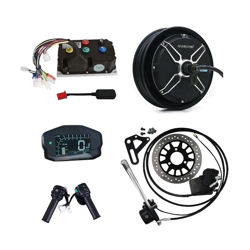 QS 205 10inch 4000W 48V-72V  Hub Motor V3 Electric Motorbike complete Conversion Kits Speed 100KM/H