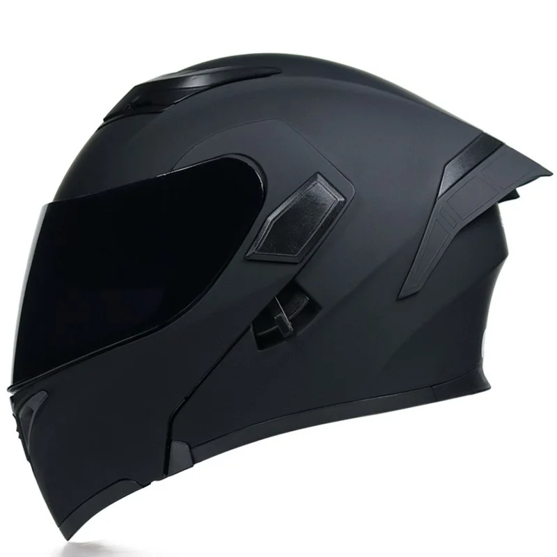 SUBO New Motorcycle Helmet With Horn Men And Women Full Face Helmet Cover Four Seasons Corner Locomotive Racing Helmet