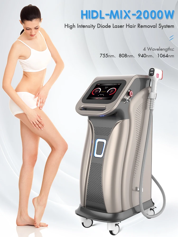 2025 Hot Sale SANHE Professional Beauty Machine Laser 4 Waves 755 808 940 1064nm Hair Removal Diode 808 Diode Laser