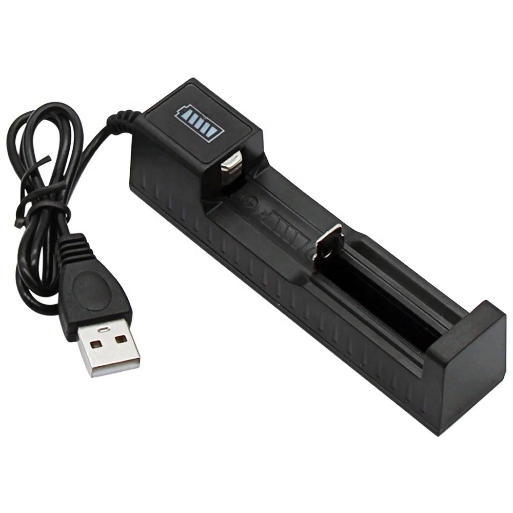 Single Slot 18650/16340 3.6v/3.7v battery  lithium li-ion Battery charger with usb interface Charger