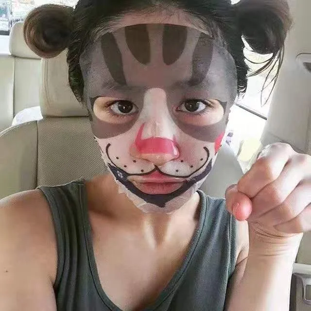 Customized facial sheet mask printed kawaii facial mask printed animal mask sheet