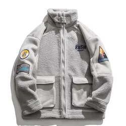 2022 New Arrival American Fashion Casual High Quality Wool Plus Size Unisex Men Fleece Jacket Coat