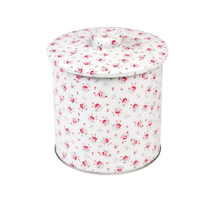 Customize round shape cookie tin barrel  food grade biscuit metal bucket with lid popcorn tin barrel cookie box