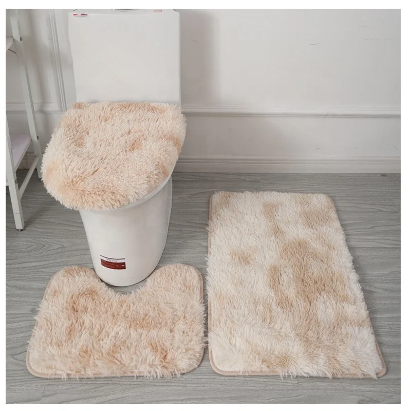 long hair soft bathroom mat anti slip  fluffy carpet rug polyester area rug
