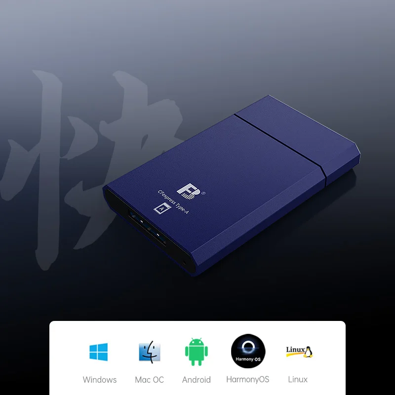 FB CFexpress-3.1 Type-A Blue Metal micro usb type-c 3.1 adapter sd memory Card Reader for iphone and macbook