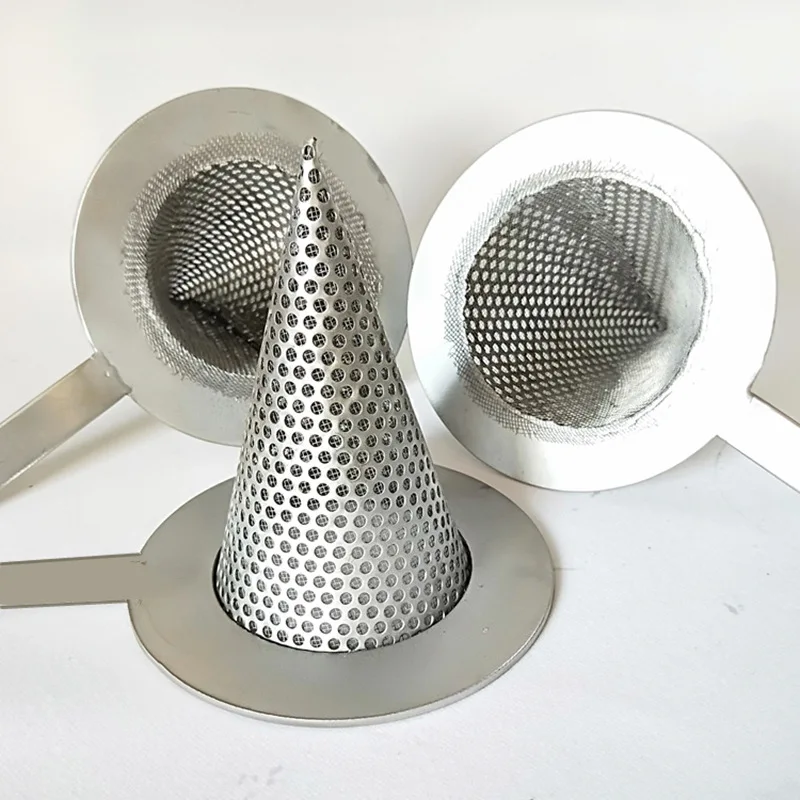 Bronze, Monel Stainless Steel Sintered Perforated Wire Mesh Temporary In-line Plate and Basket Strainers