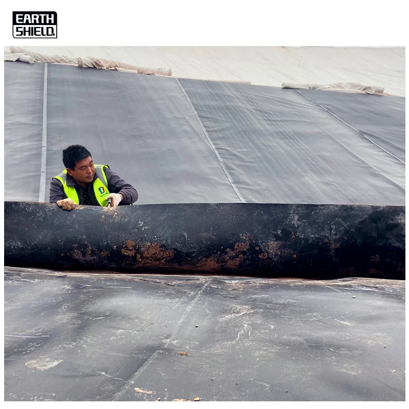1.2mm HDPE Geomembrane Liner For Mining and  Biogas Project