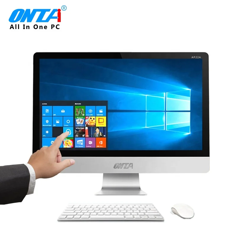 27 inch all-in-one PC core I3 i5 i7 processor 4GB ram 128GB SSD 1TB HDD all in one desktop with touch screen functi