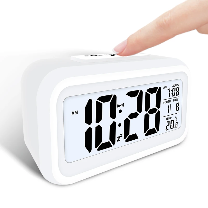 desktop alarm clock modern led digital  smart music speaker night with alarm clock humidity with temperature