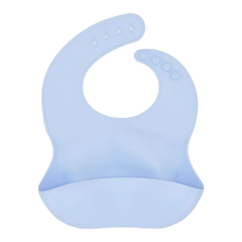 Wholesale Babies Feeding Accessories Customized Packaging Soft Silicone Baby Bib With Food Catcher
