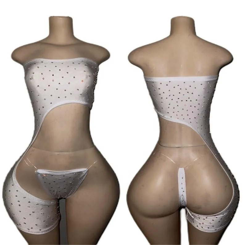 ELITES Luxury Sexy Girls Rhinestone Bikini Style Shiny exotic dancewear wholesale