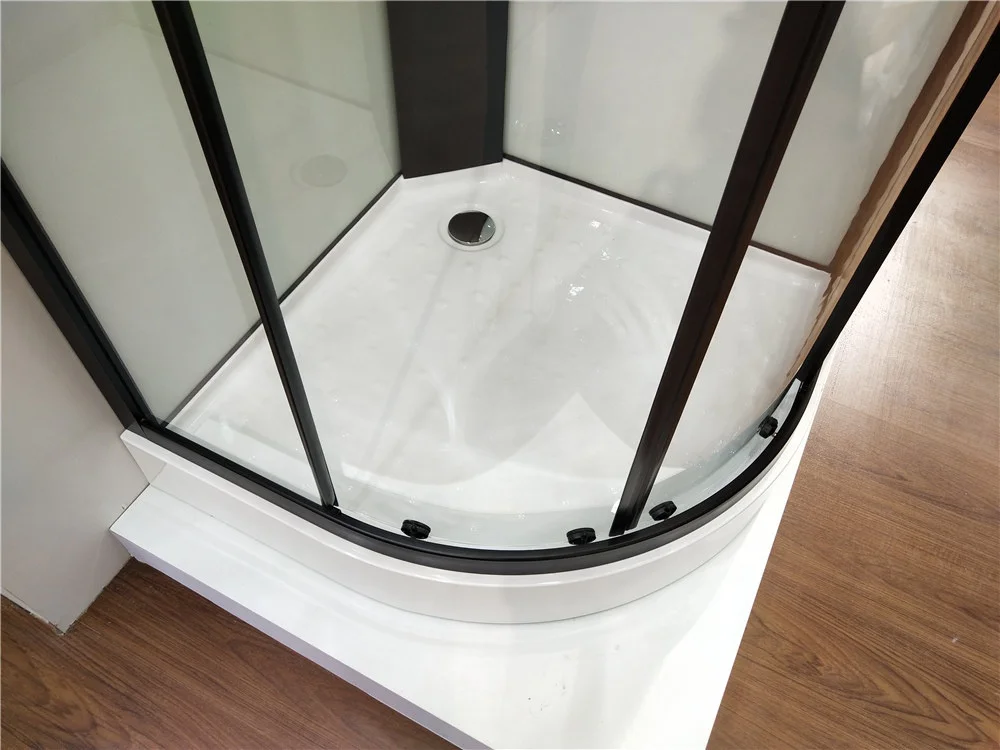 Tempered glass cheap shower enclosures cabins room with tray