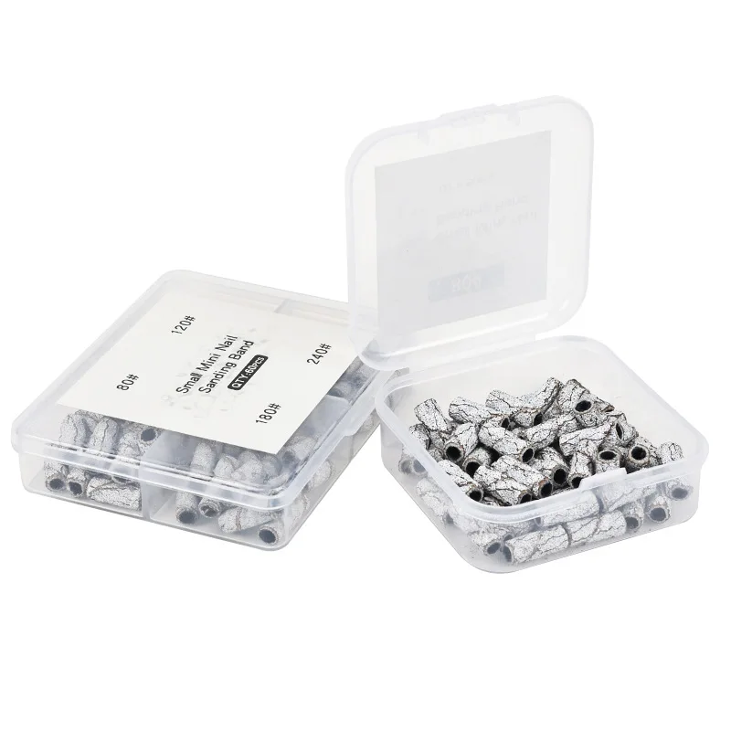 Ready To Ship Small Nail Drill Mandrel Bits 3mm Small Mini Nail Sanding Bands Box For Nail Drill