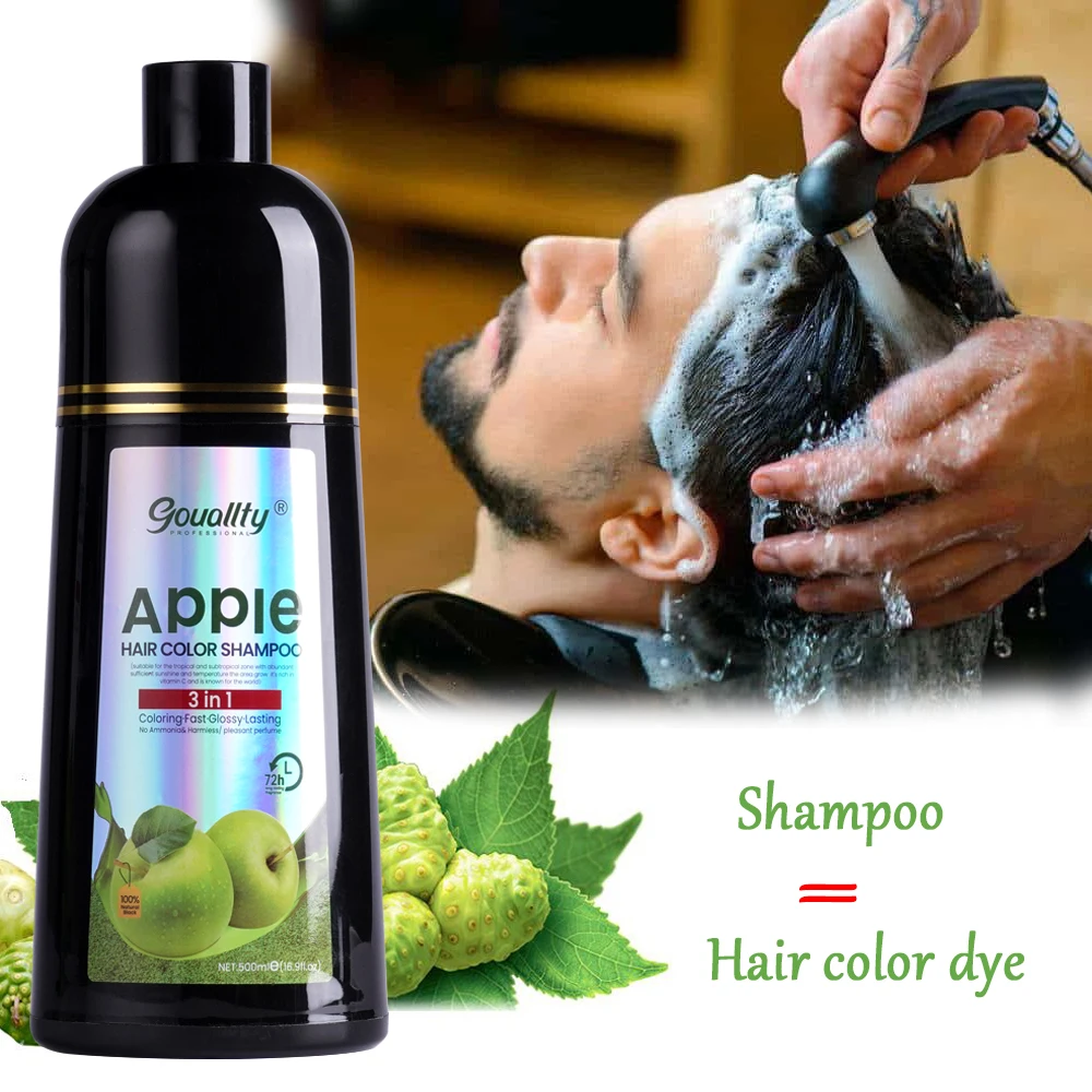 New Arrival Factory Price 100% Grey Coverage Non-Damaging Fast Coloring Black Hair Color Dye Shampoo