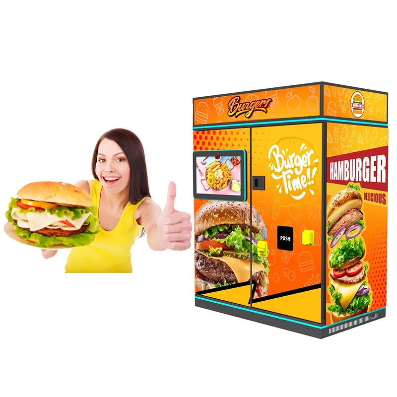 Burger-vending-machine Hot Burger Sandwich Vending Machines Burger Cooking Vending Machine Automatic
